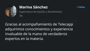 Testimonio de fundador de startup sobre mentoría de Telecapp
