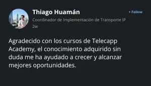 Reseña de ingeniero de telecomunicaciones entrenado por Telecapp